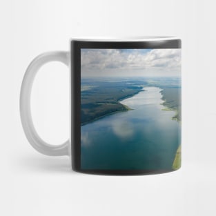 Aerial view of Sajno lake Mug